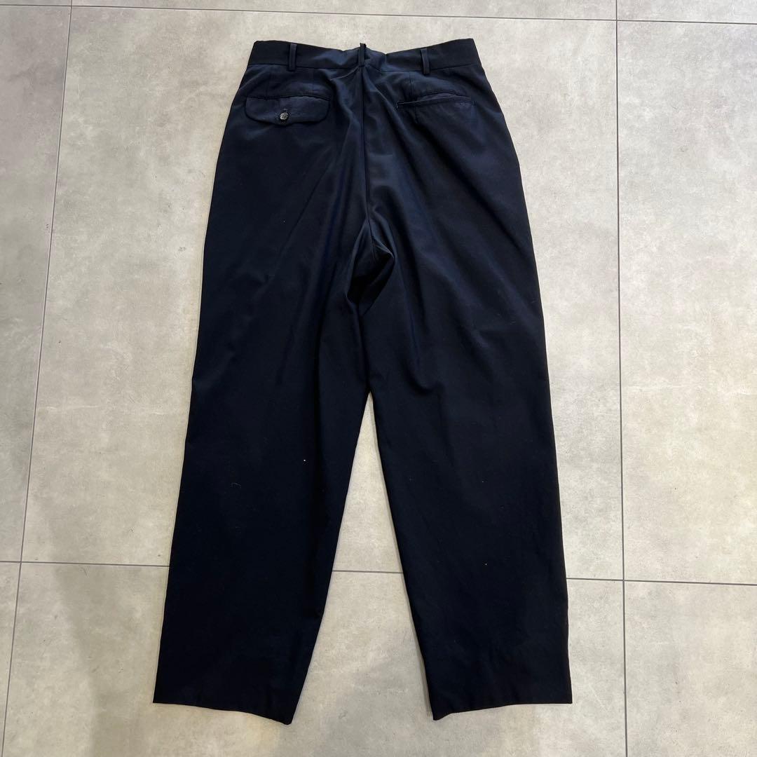 コムデギャルソンオム ウールギャバジン ツータック スラックス