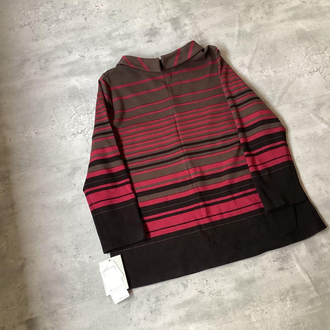 Leilian レリアン　新品未使用　トップス　ボーダー　ブラウン