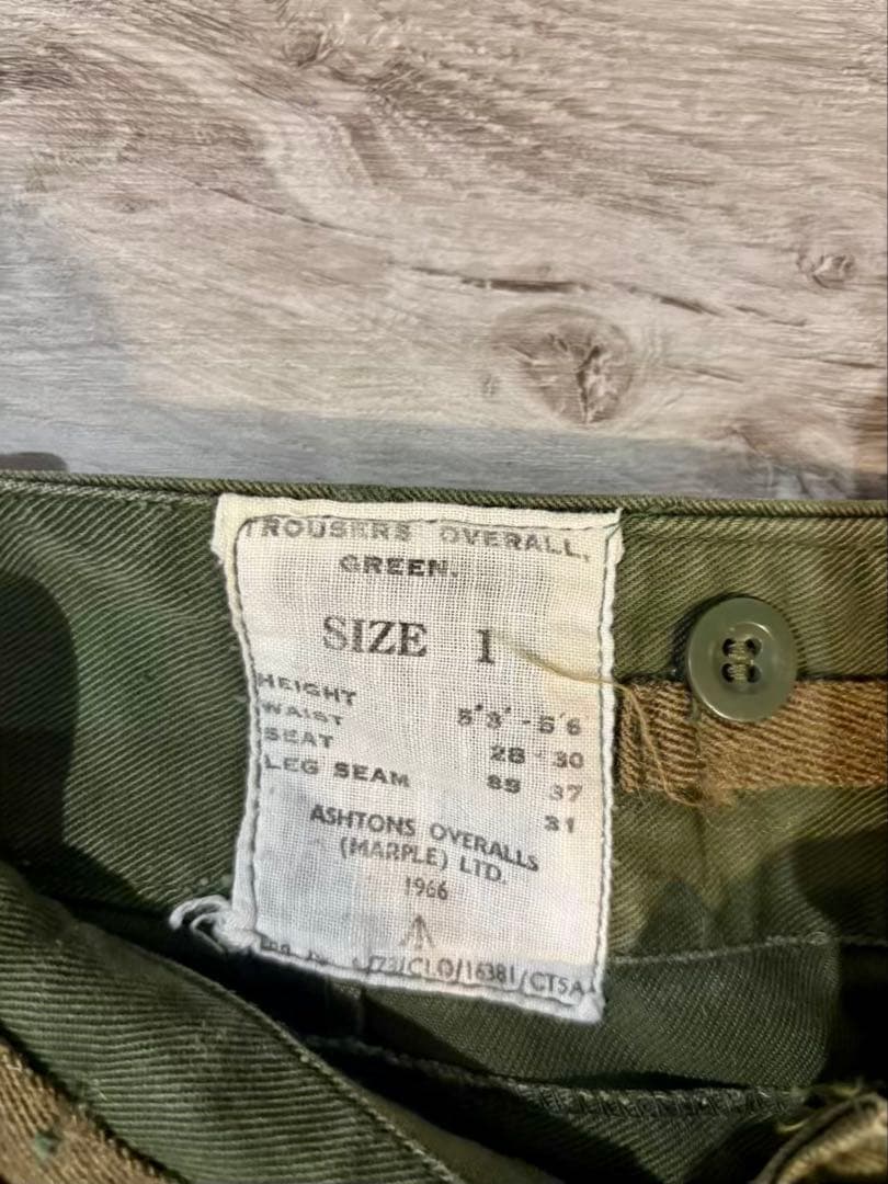 375 【希少・1966年製】イギリス軍 実物 バトルドレス トラウザーズ