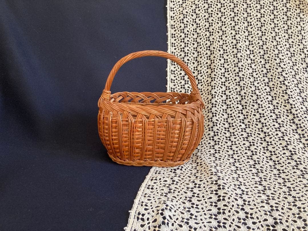 フランスアンティーク ミニチュア ドール用パニエ・かご・バスケット