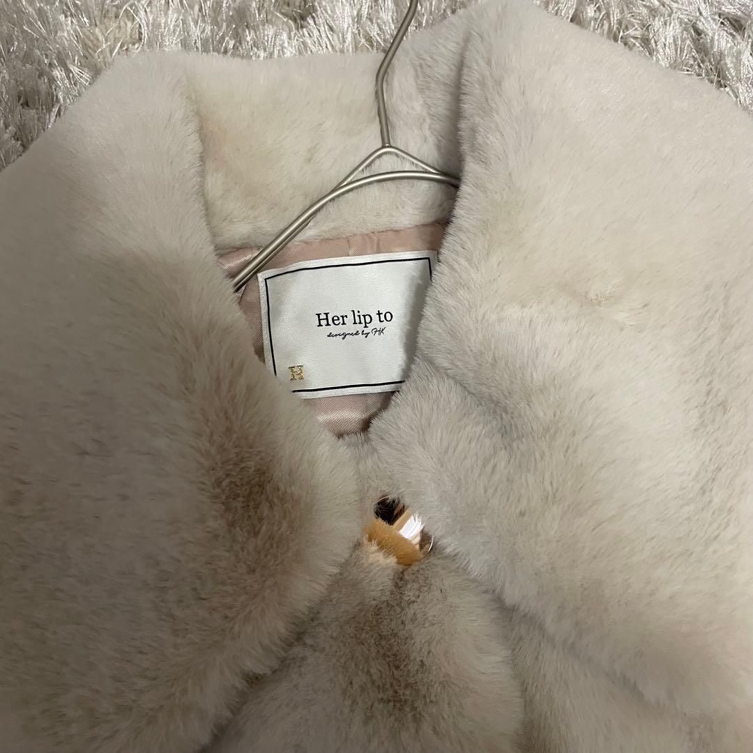 【新品級】　Herlipto極美品herliptoファージャケット【S】　コート