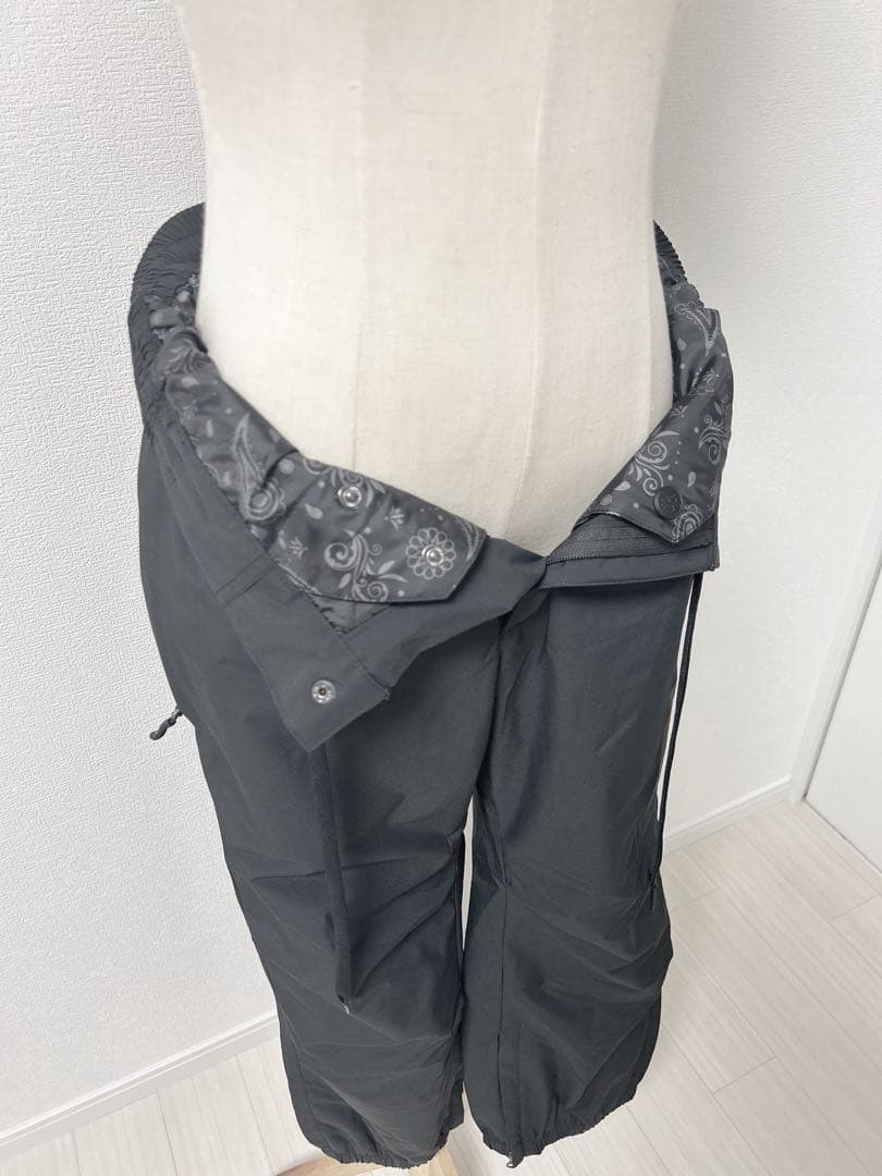 PONTAPES スノーボードウェア ユニセックス 上下セット 白 黒 グレー