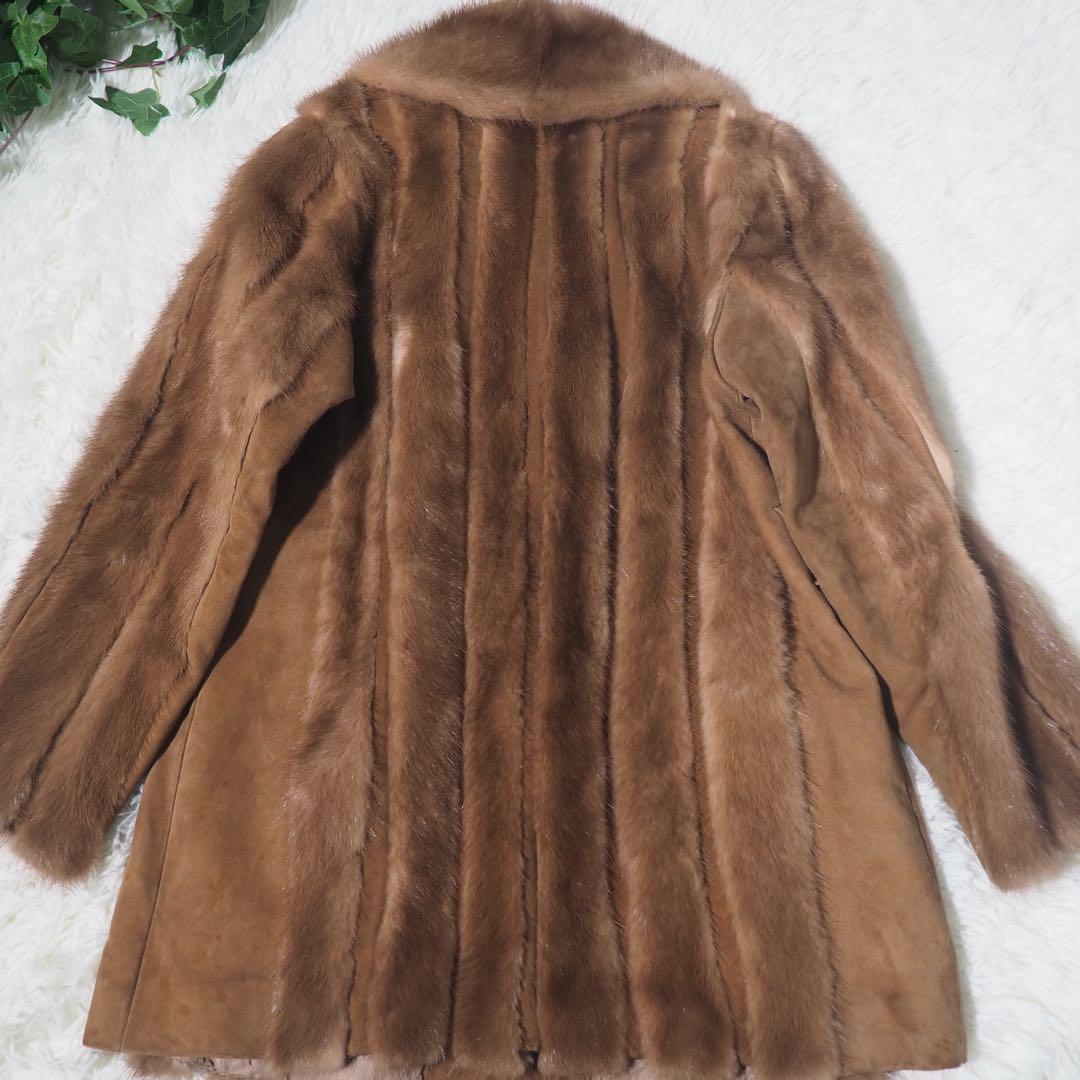 【SAGA MINK】サガミンク デミバフミンク 毛皮コート 銀サガ 極美品