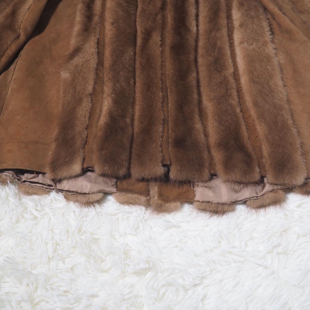 【SAGA MINK】サガミンク デミバフミンク 毛皮コート 銀サガ 極美品