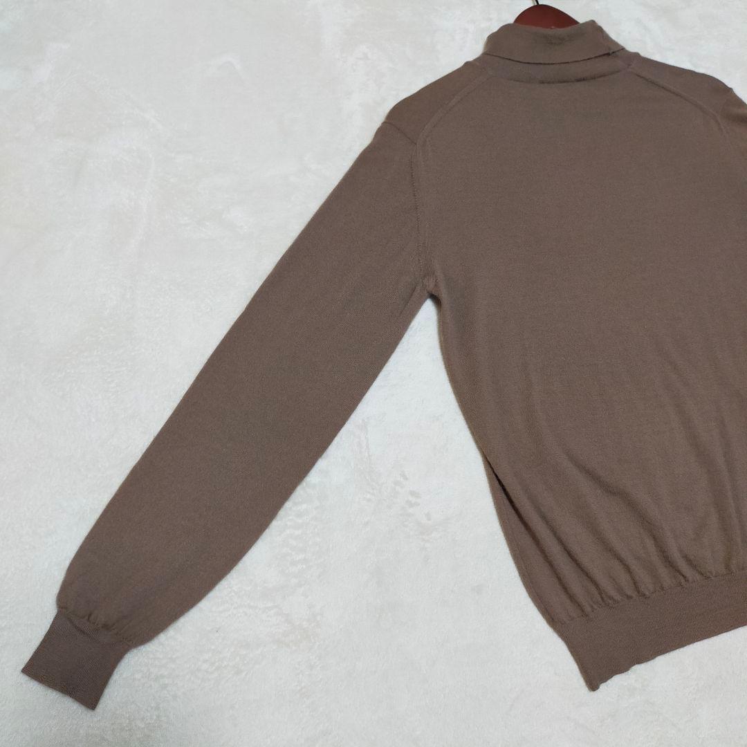 カシミヤ100%　イタリア製　FEDELI　ハイネックニット　ハイゲージ