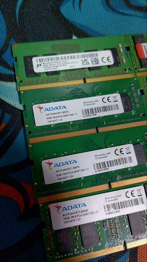 ノートPCメモリ　DDR4　8GB、16GBまとめ