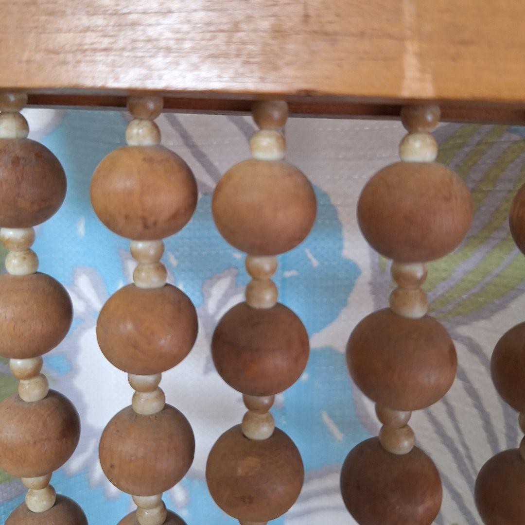 ヴィンテージ　昭和レトロ　玉のれん　のれん　珠のれん　無垢材