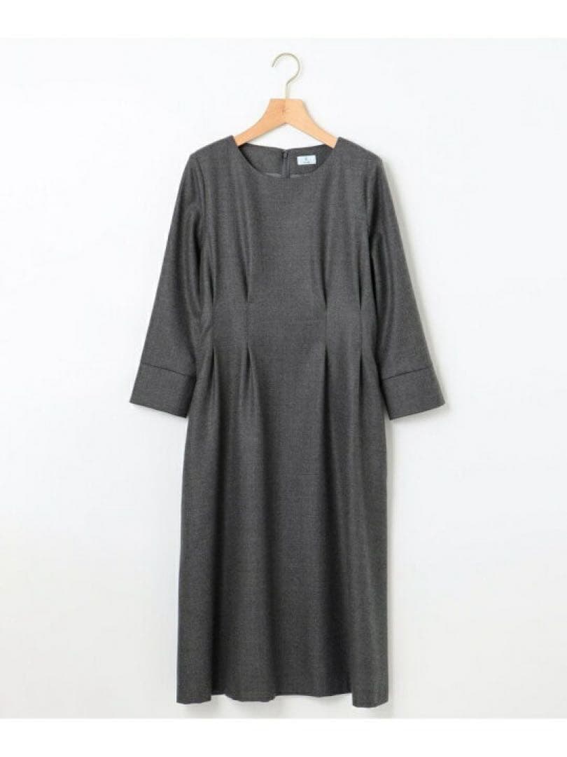 美品 組曲 ウールソフトジョーゼット ワンピース 大きいサイズ 3L