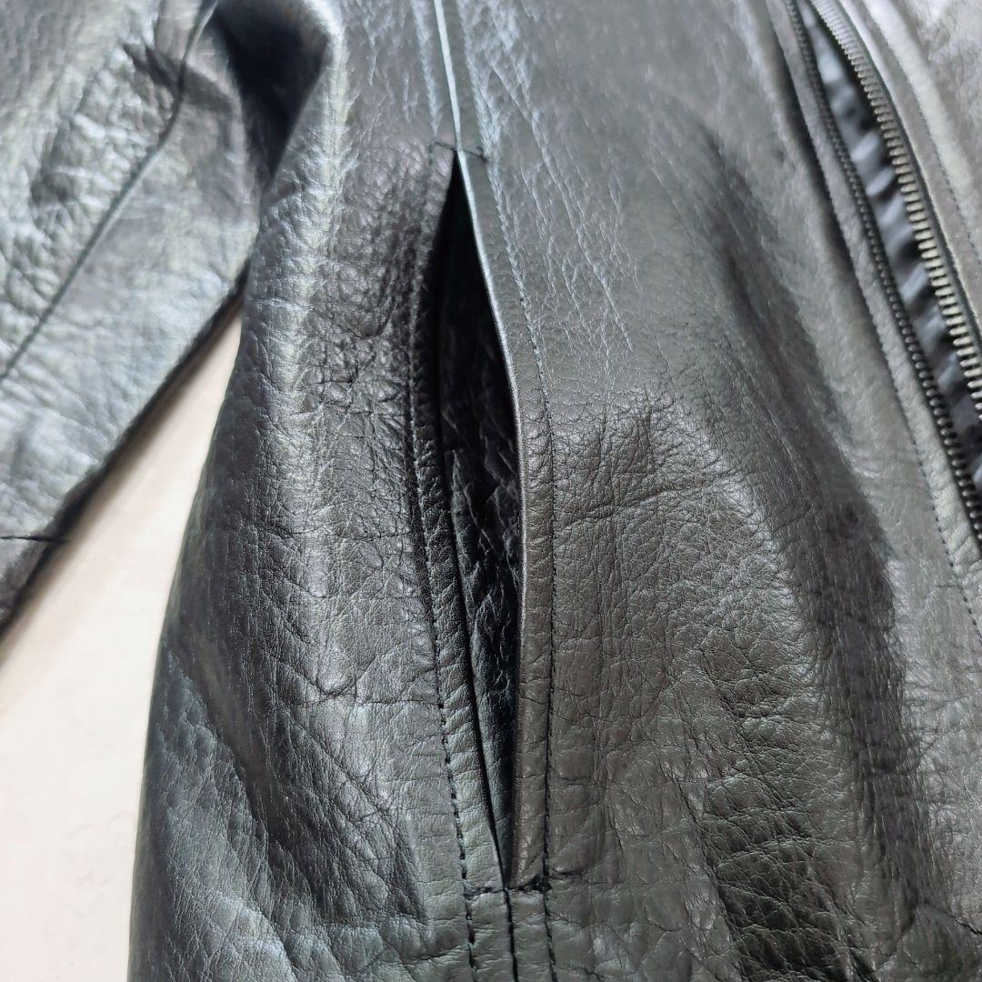【極美品】ZARA　本革　レザージャケット　ミリタリー　A2 A-2 L相当　黒