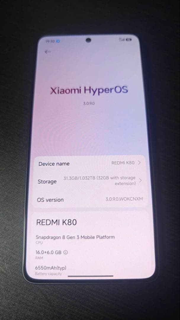 スマートフォン本体 redmi k80 1tb/16gb