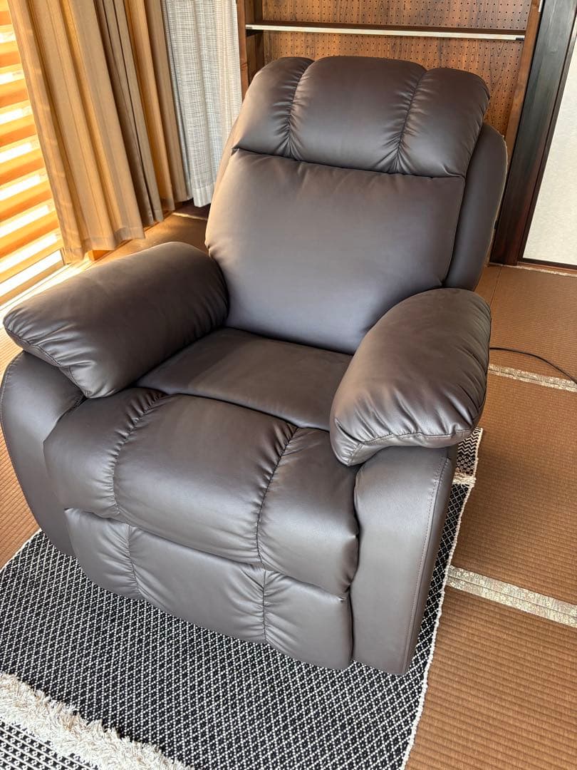 電動ラウンジチェア SHIFFON（シフォン）　ダークブラウン