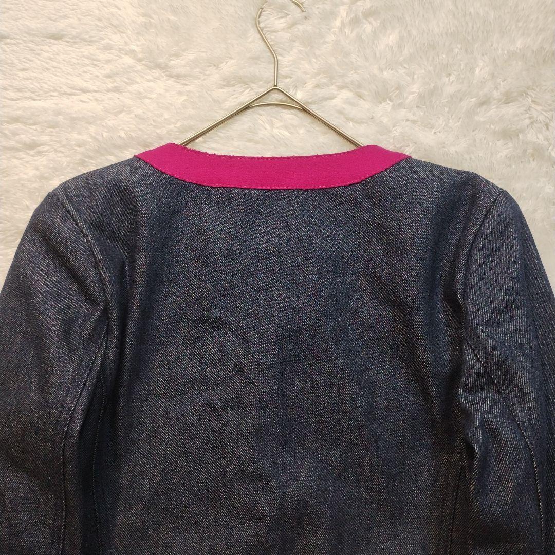 【極美品】FENDI　ノーカラーデニムジャケット　やまとなでしこ　松嶋菜々子さん