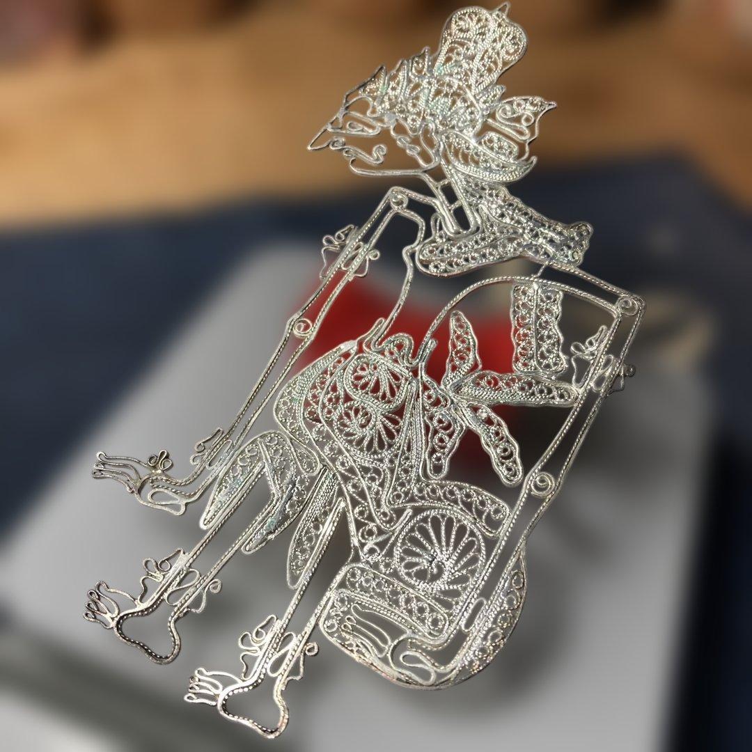 80年代( ´ ▽ ` )バリ島ブームの頃の銀細工925シルバー製のワヤン.クリ