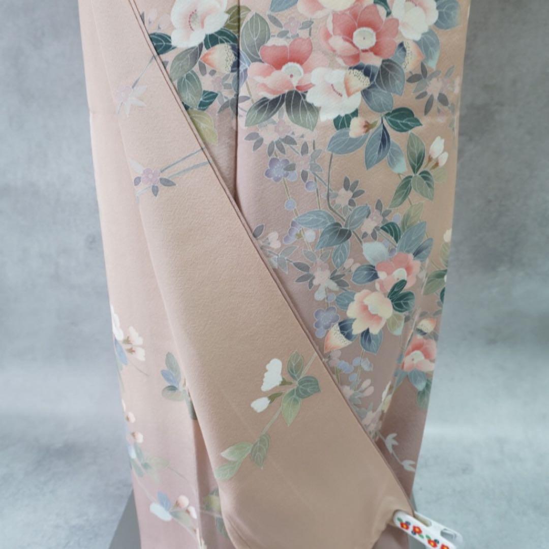 訪問着フルセット　正絹　落款　卒業式　入学式　【訪問着、袋帯、帯締め、帯揚げ】