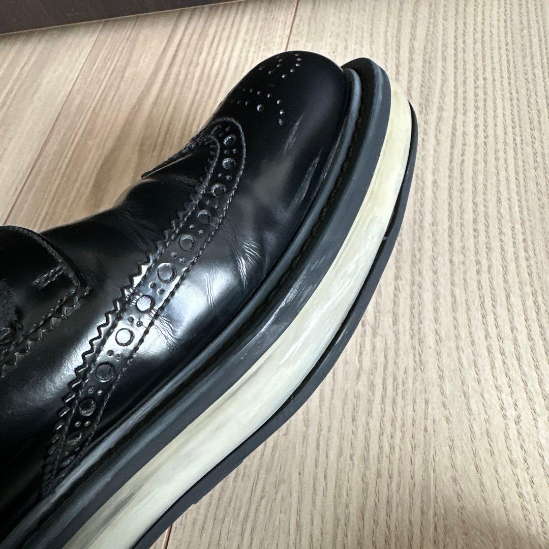 プラダ ウイングチップ　エアソールシューズ　ブラック　27㎝