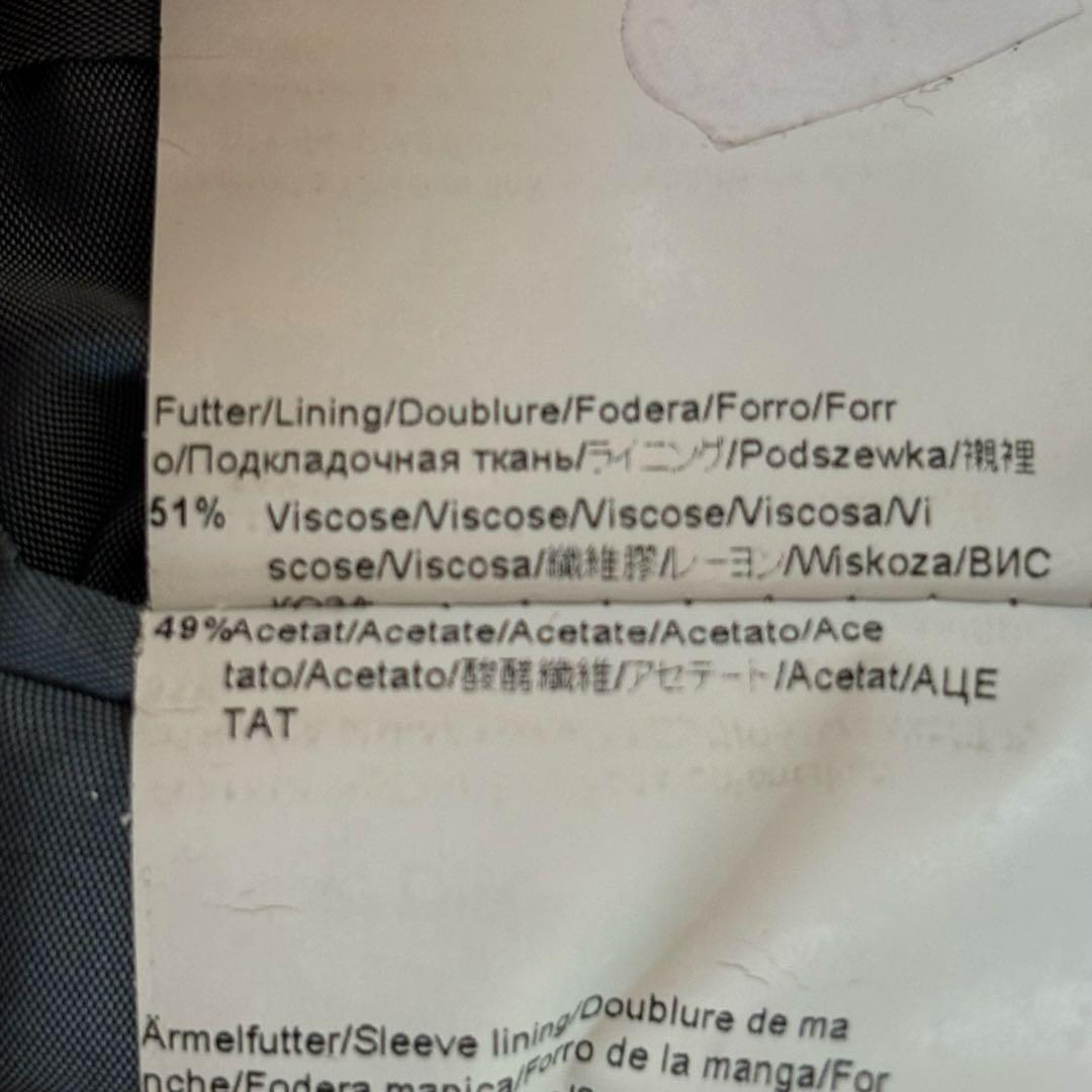 美品✨ヒューゴボス　セットアップ　ネイビーストライプ　48トルコ製　総裏