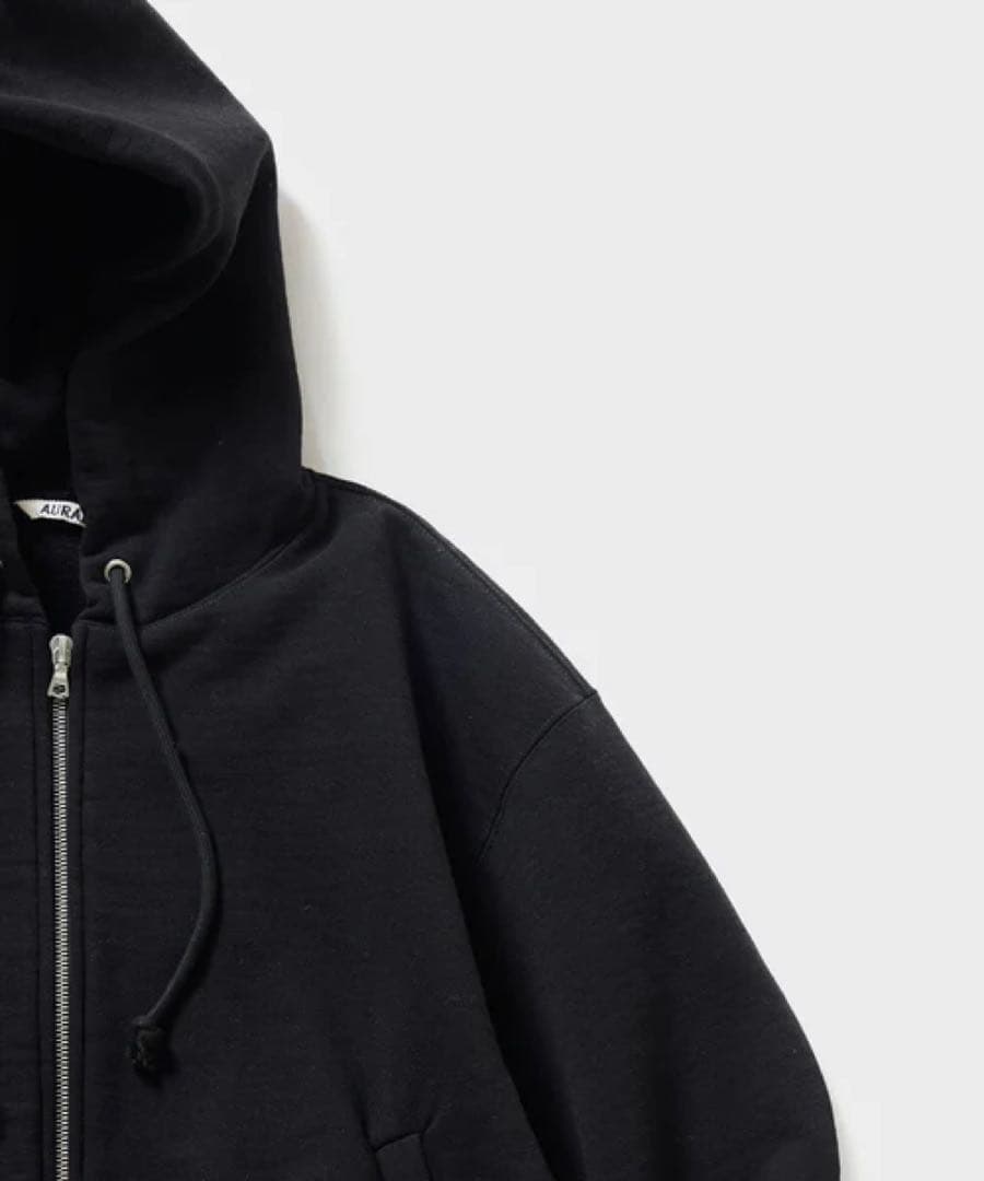 トップス AURALEE SMOOTH SOFT BD SWEAT ZIP PARKA