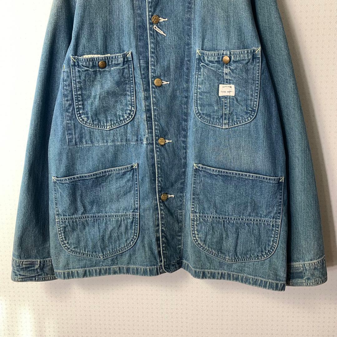シュガーケーン 11ozデニムワークコート カバーオール ユーズドウォッシュ