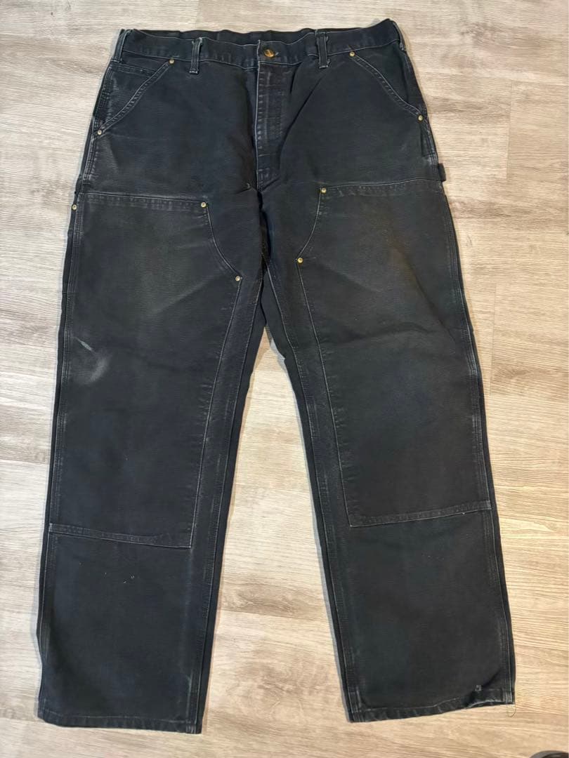 370 極太フェード黒 ダブルニー B01 USA製推測