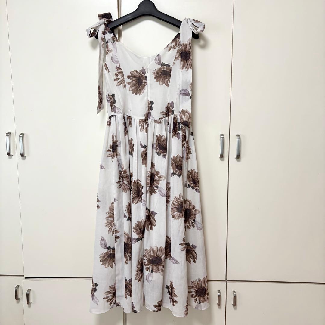 美品 herlipto Sunflower ひまわり ワンピース ホワイト