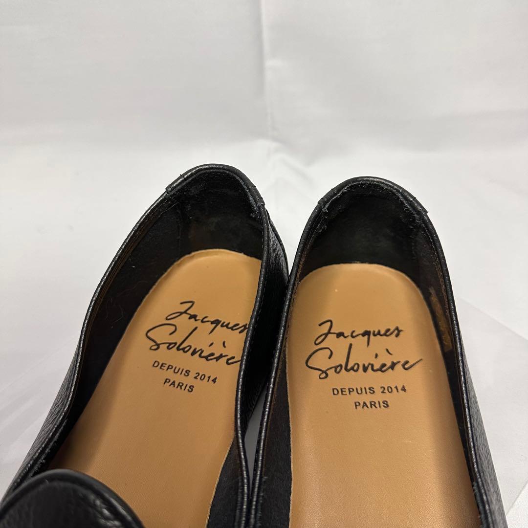新品未使用☆ジャックソロヴィエール☆革靴☆スリッポン ローファー☆ブラック218