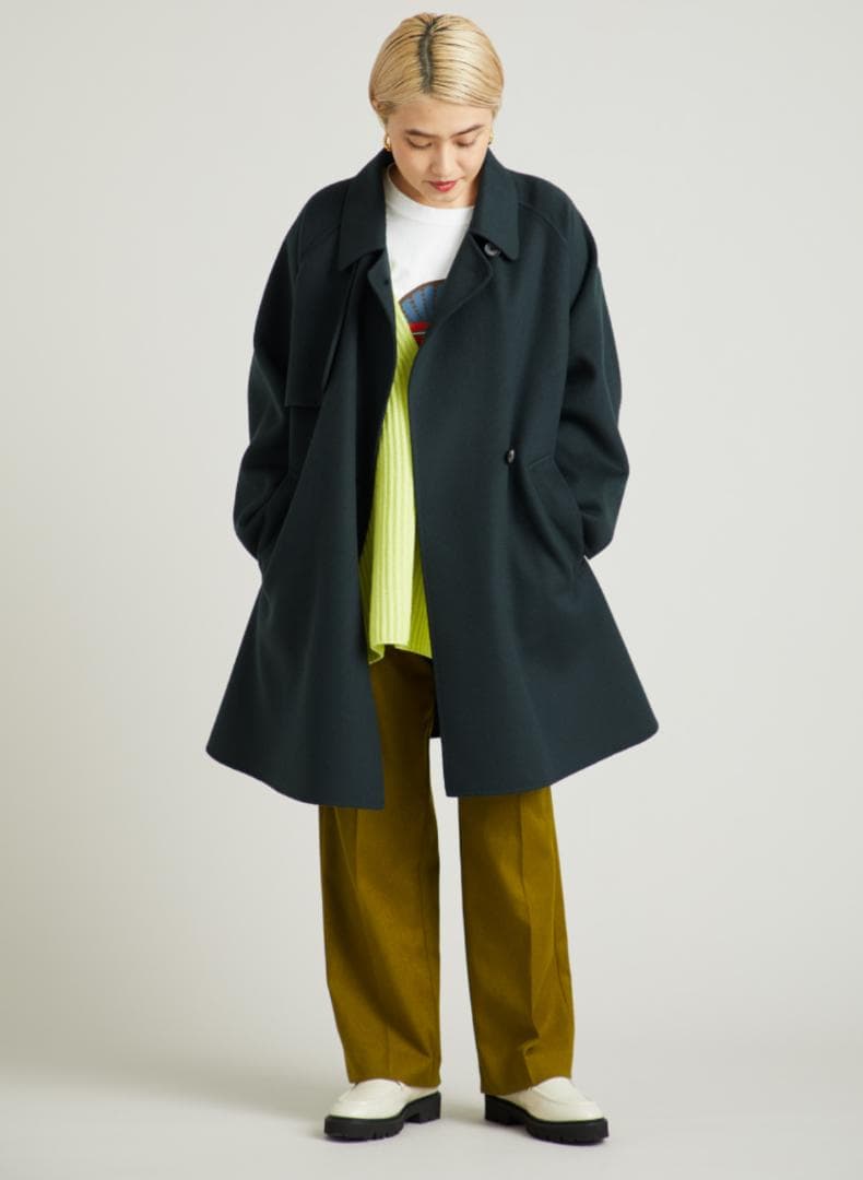 Beauty & Youth リバー ポンチョ コート Dark Green M