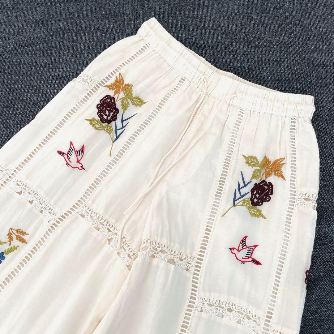 ［専用］エンブロイダリーパッチワークトラウザーズ 刺繍 36 TODAYFUL