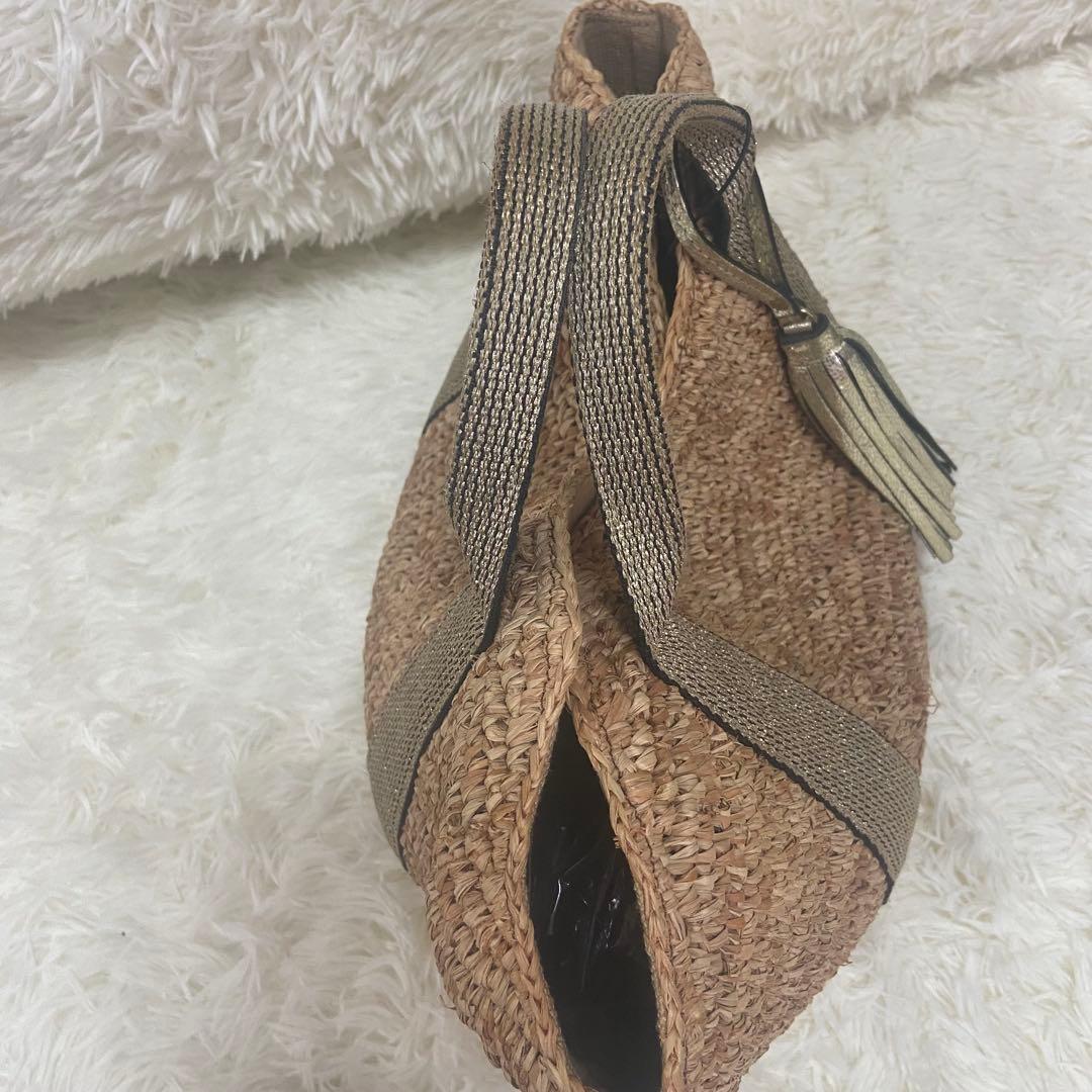 最終価格❣️美品　VIOLAd'ORO ヴィオラドーロ バッグ かごバッグ