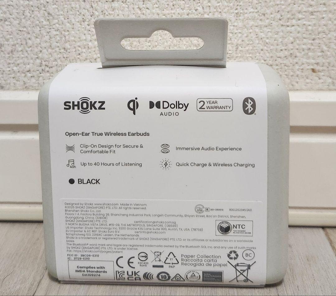 【新品未開封】SHOKZ OPEN DOTS ONE ワイヤレスイヤフォン