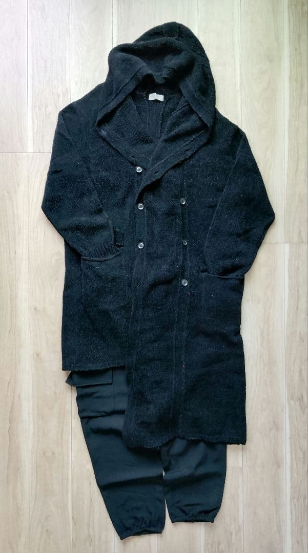 ★美品 19aw 多素材赤ラインダブルニットコート yohjiyamamoto