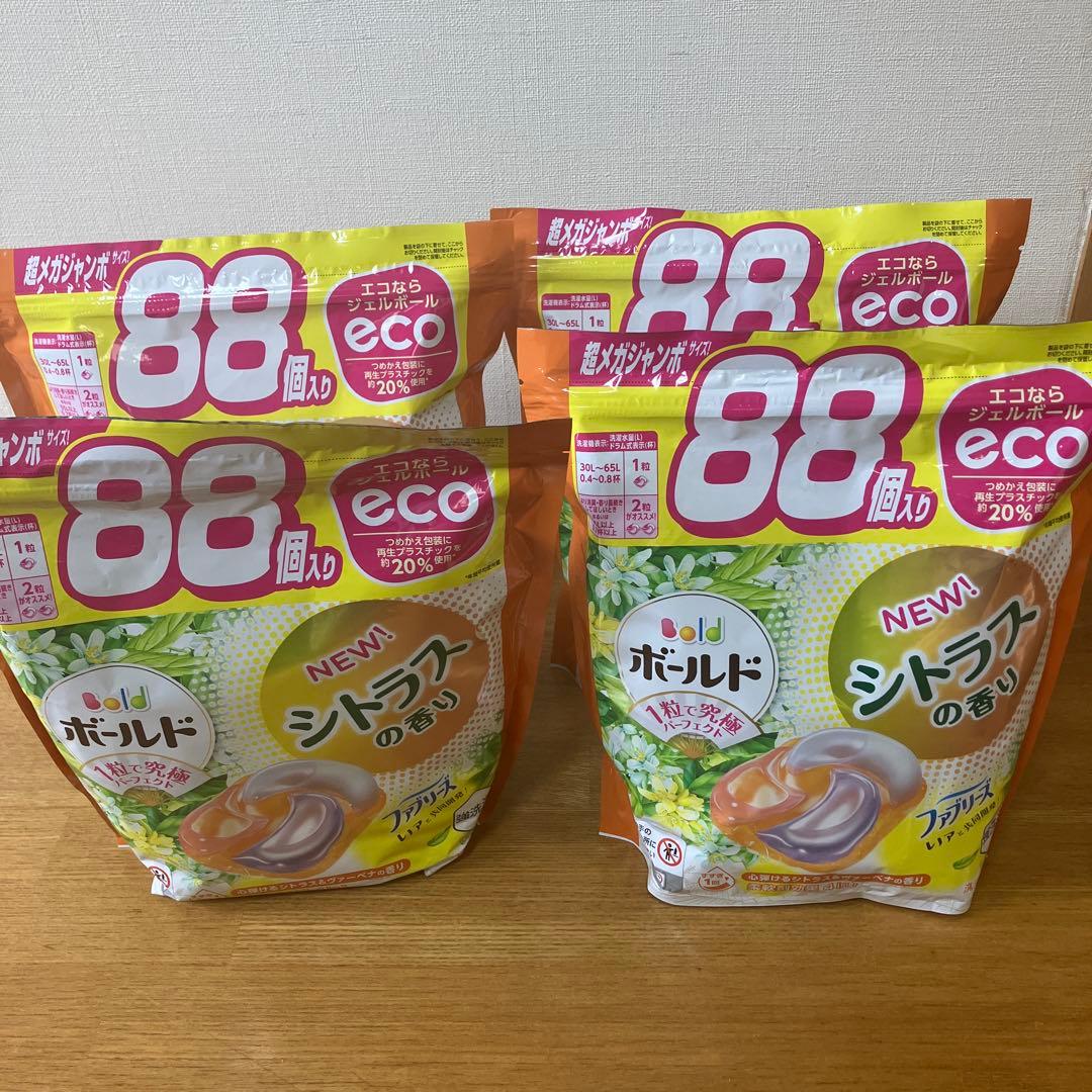 P&G ボールド　ジェルボール　シトラス&ヴァーベナの香り　88個　４袋セット