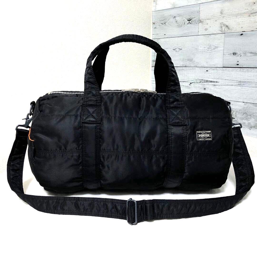美品✨廃盤 ポーター タンカー ボストンバッグ ダッフル 2way ブラック