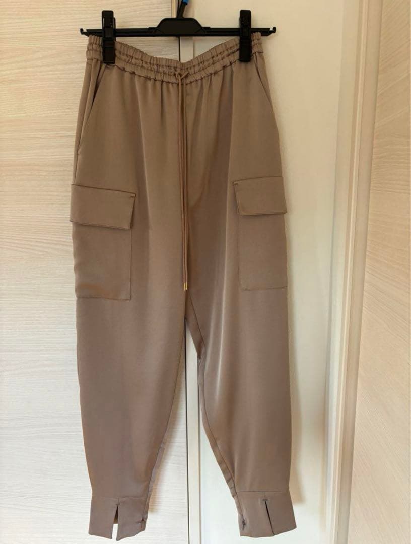 【試着のみ】リランドチュール　サテンカーゴパンツ