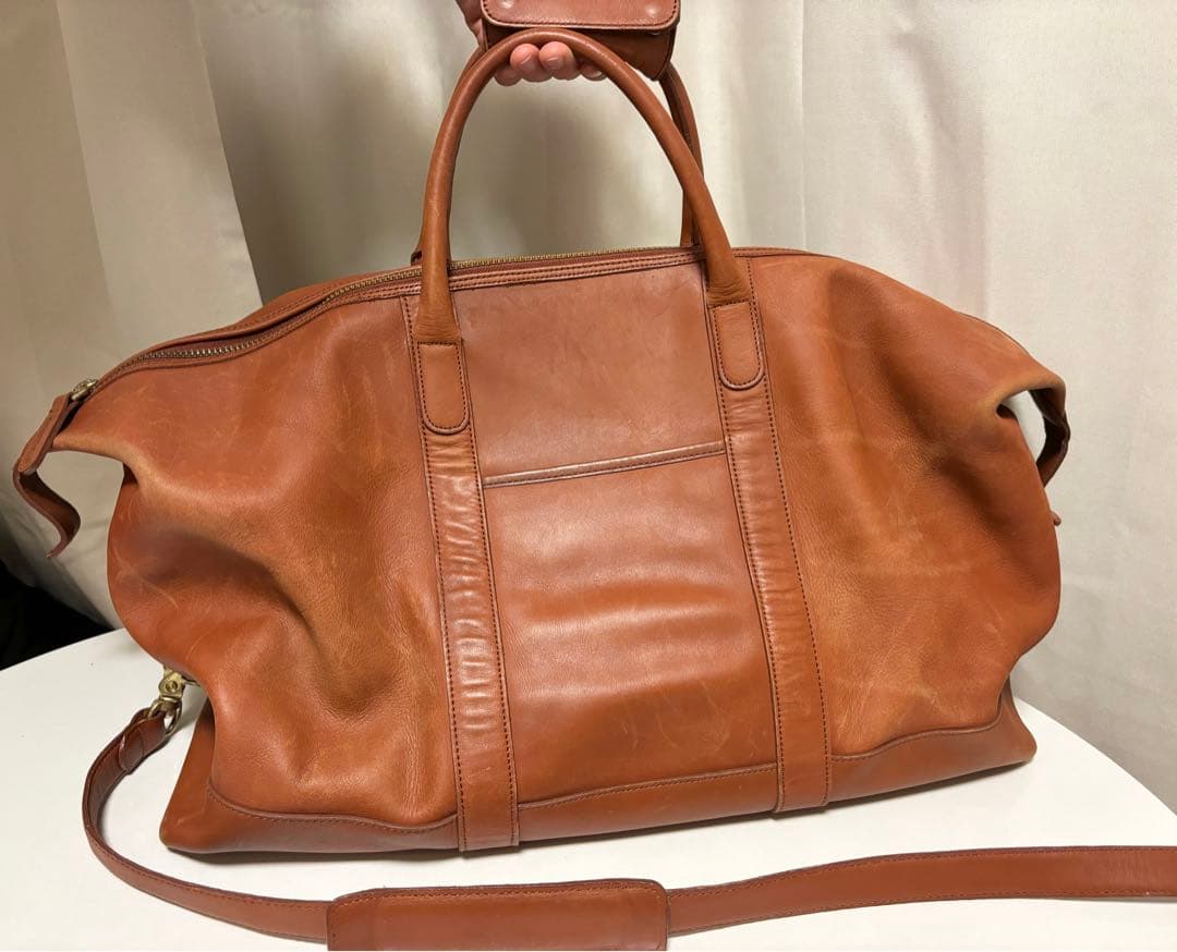 COACH ブラウン レザーボストンバッグ