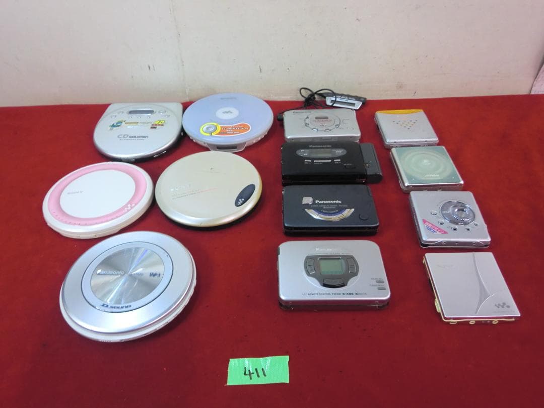 411：ソニー　パナソニック等　ポータブルプレーヤー　計13点　ジャンク