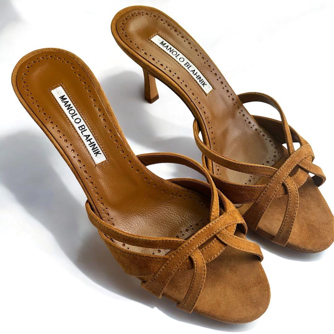【極美品】MANOLOBRAHNIK マノロブラニク ミュール サンダル 38