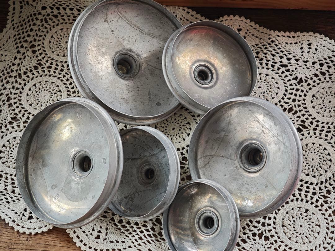 40年代フランスヴィンテージ アルミキャニスター 6点セット　フランス製刻印あり