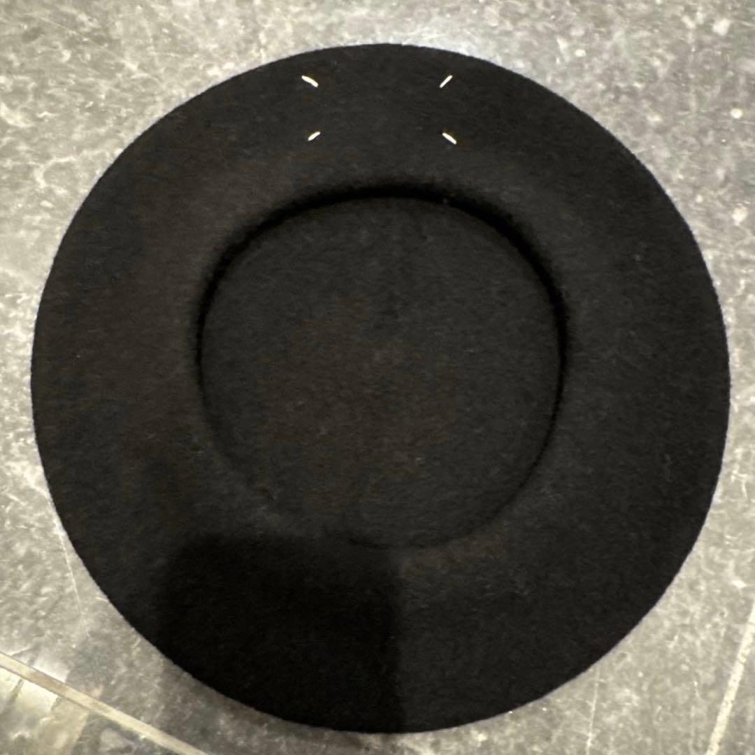 MAISON MARGIELA ブラック ベレー帽 メゾンマルジェラ 黒 S