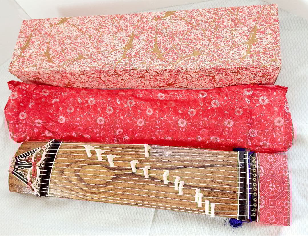 ミニ琴 新品文化箏 和楽器 琴 箏　60cm 爪セット13弦日本音楽著作権協会