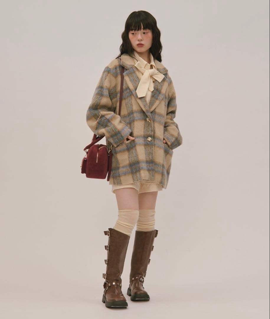 loin nuit シャギーコート　テーラードジャケット