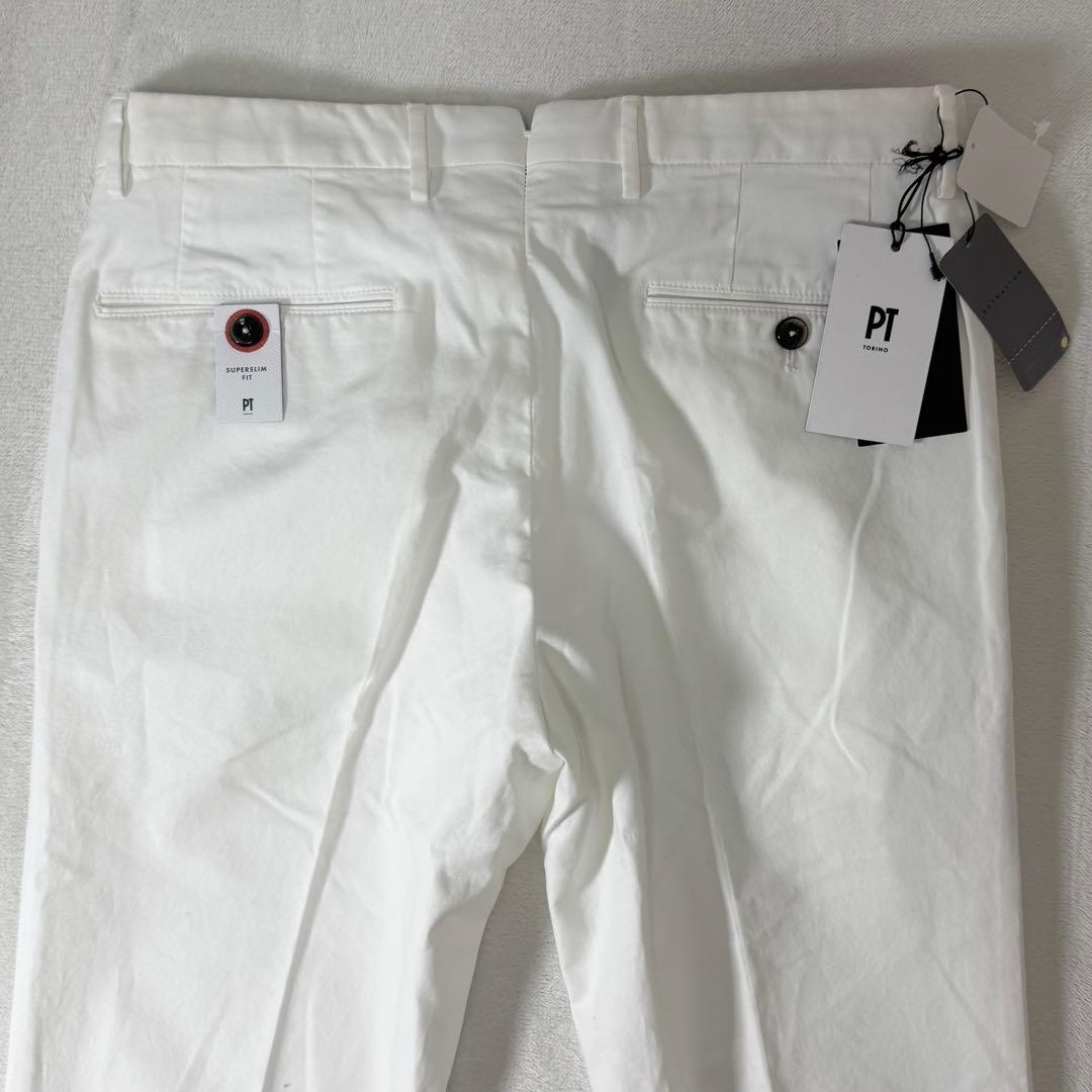 タグ付き未使用品 PT TORINO 白パンツ スリムフィット 46 チノ