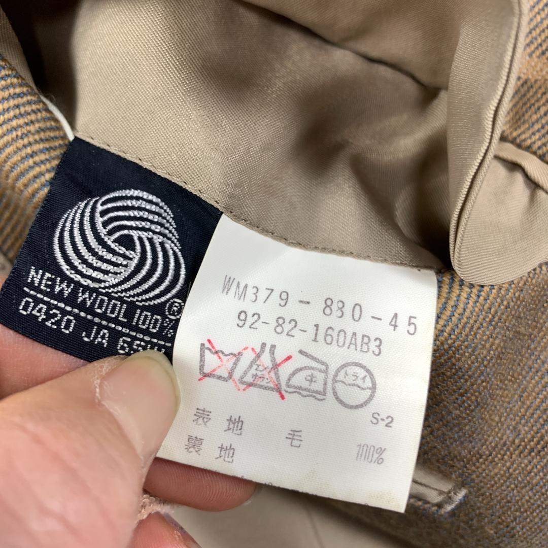 LA9473バーバリーズ テーラードジャケットブラウン 92-82-160A3.