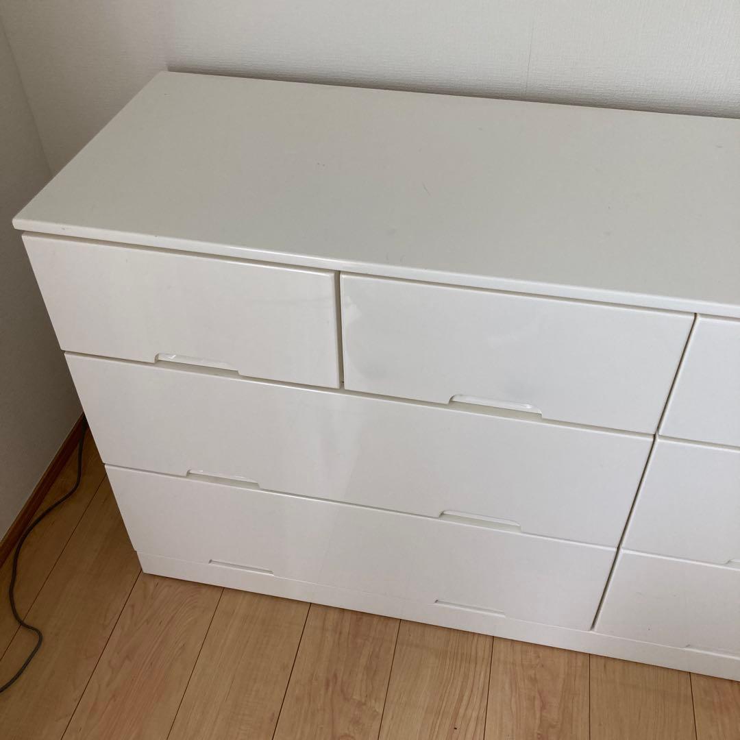ローチェスト タンス　箪笥　ホワイト　ニトリ　3段　150 白