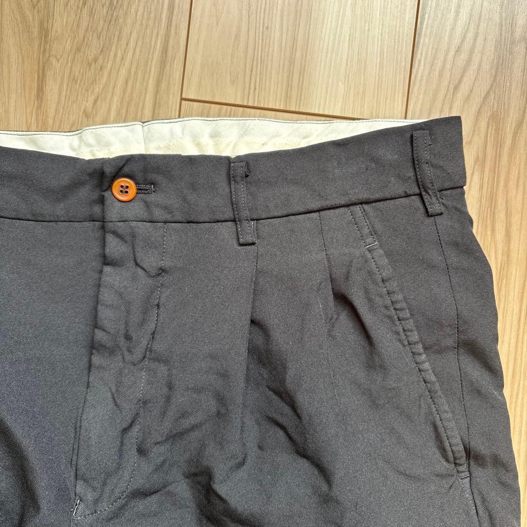 美品 コムデギャルソンオムドゥ ハーフパンツ ツータック ポリエステル縮絨 M