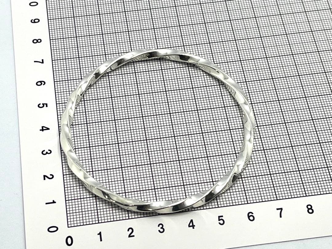 h152 美品　希少　ティファニー　ナイフエッジ　ツイスト　バングル　925