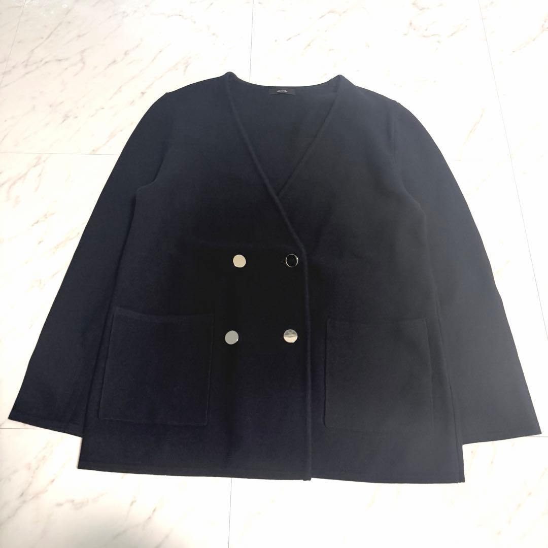 【美品】2025✨️アルアバイル セミダブルガーターニットジャケット メタル釦