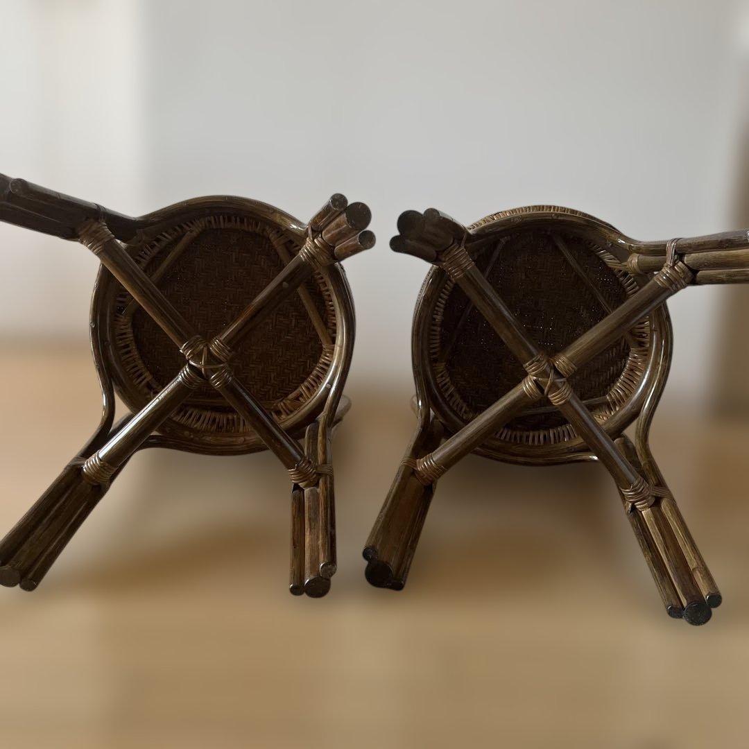 美品⭐︎ラタンチェア 籐 曲木 2脚 可愛いです