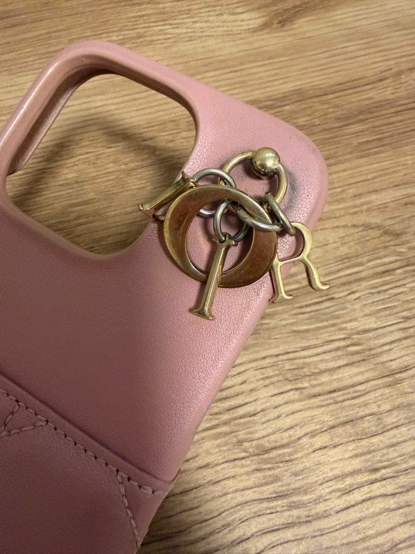 Dior ピンク ラムスキン iPhoneカバー iPhone14プロ