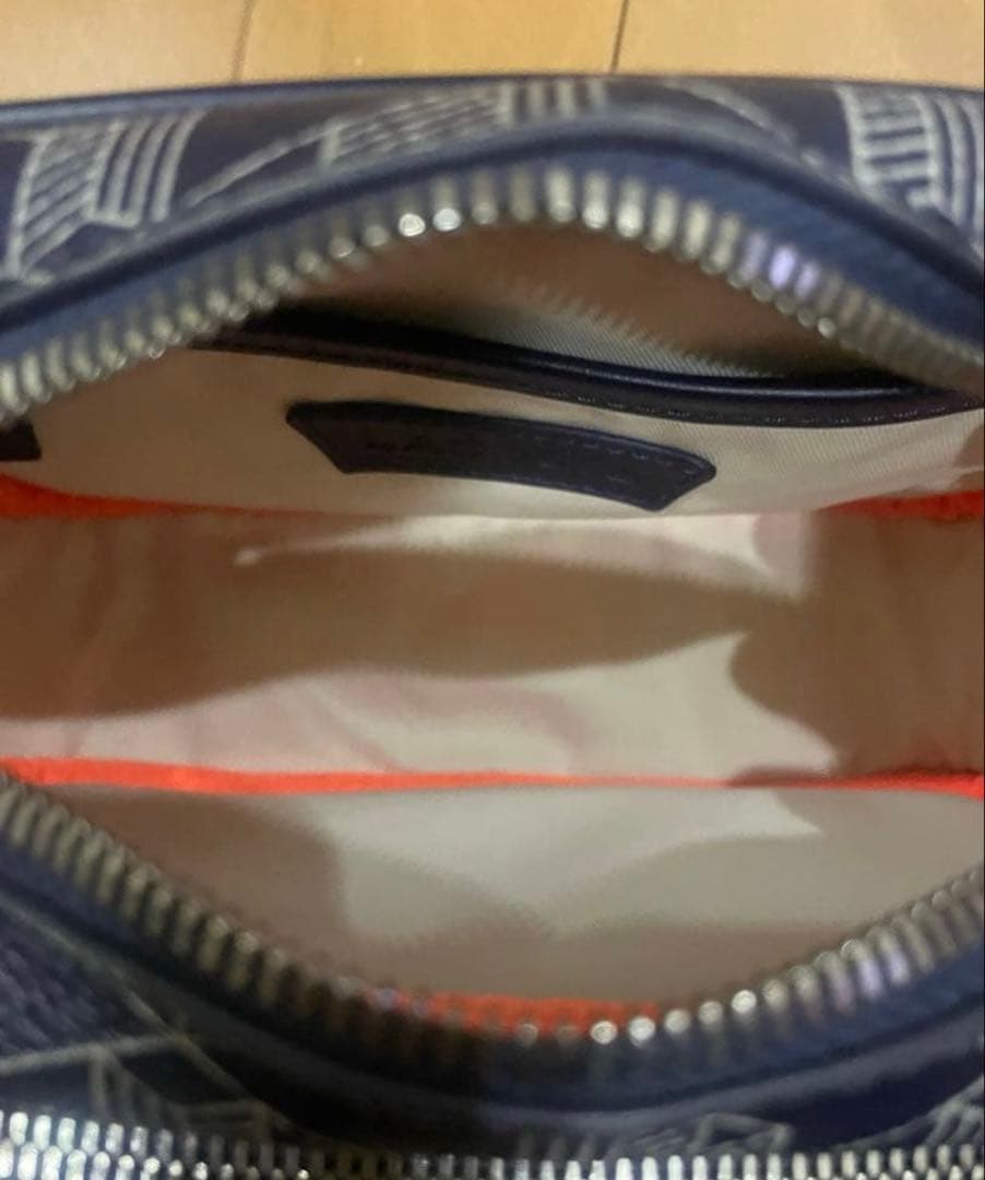 バムケロLACOSTE ラコステ モノグラム ショルダーバッグ ネイビー