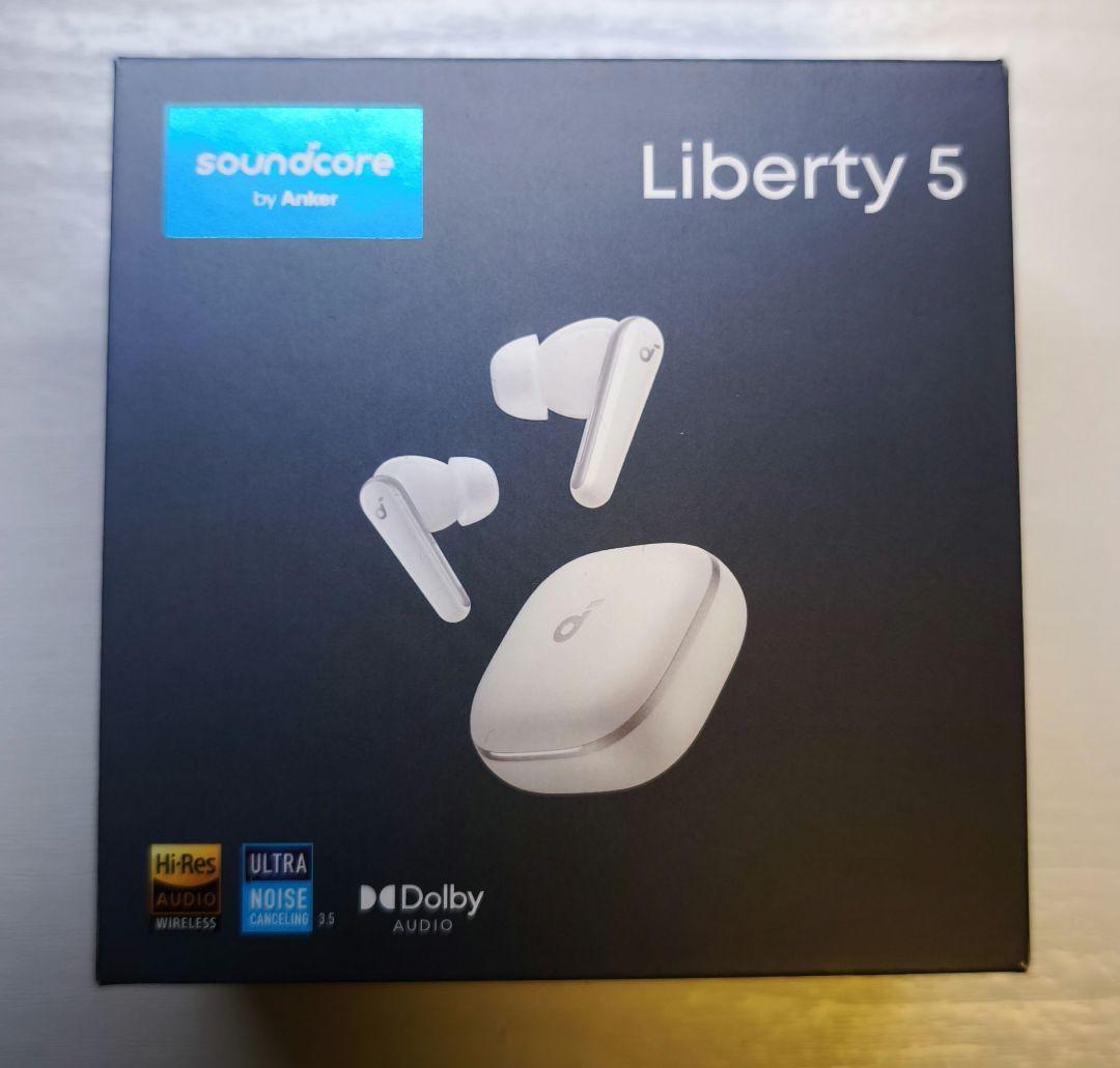 保証有 Soundcore Liberty 5 ホワイト 完全ワイヤレスイヤホン